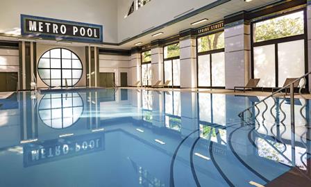 Swimming pool at Disney's Hotel New York Art of Marvel