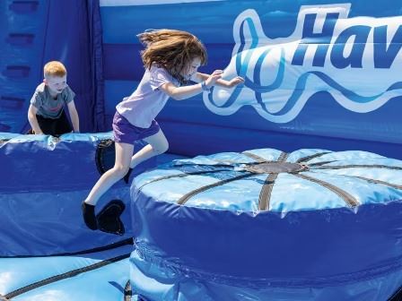Inflatable play at Haven Primrose Valley Holiday Park