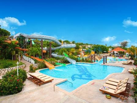 Swimming pool with flumes at Beaches Ochos Rios Resort