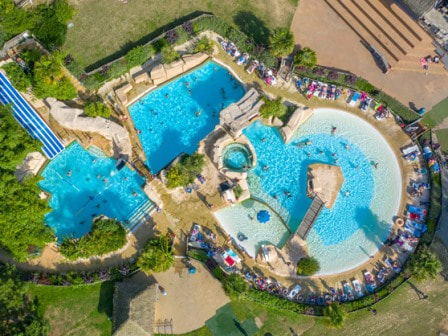 Swimming pools at Domaine des Ormes Campsite in Brittany