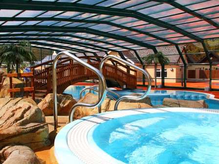 Swimming pool and hot tub at Cardigan Bay Holiday Park