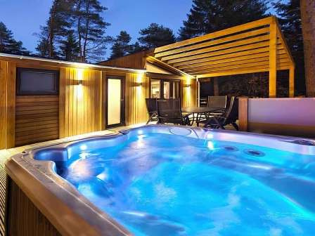 Lodge with hot tub at Landal Darwin Forest