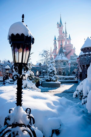 Disneyland Paris in winter
