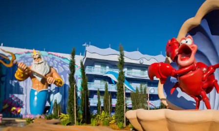 Little Mermaid statues at Disney's Art of Animation at Disneyland Florida