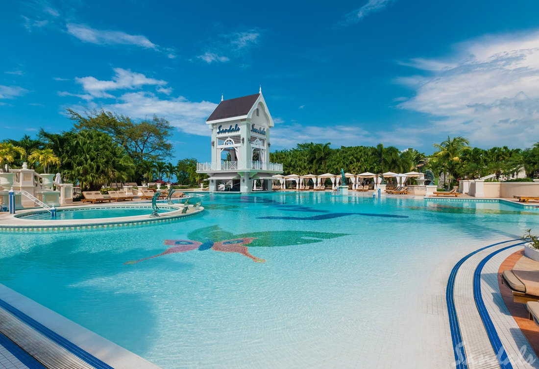 Swimming pools at Sandals Ochi Resort