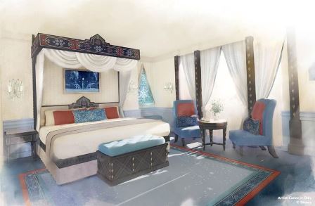Frozen bedroom at Disneyland Hotel in Paris