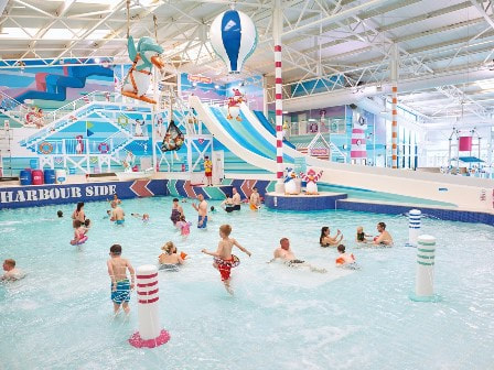 Swimming at Hafan y Mor holiday park