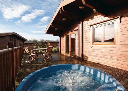 Hot tub at Heathside Lodges in Suffolk