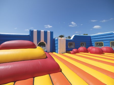 Inflatable action park at Haggerston Castle