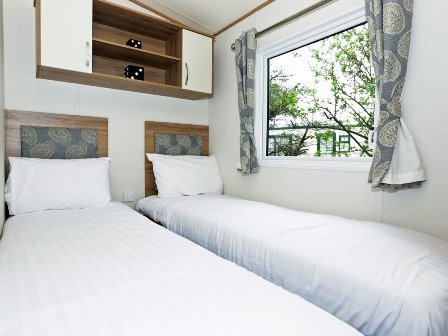 Luxury Caravan bedroom at Away Resorts