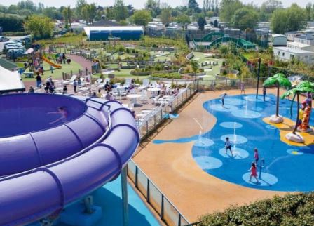 Flume and splash park at Marton Mere Holiday Park