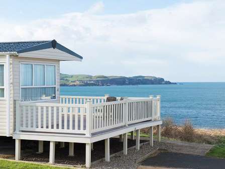 Caravan with sea view from Eyemouth Holiday Park