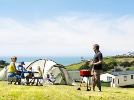 Camping pitch at Widemouth Bay Holiday Park
