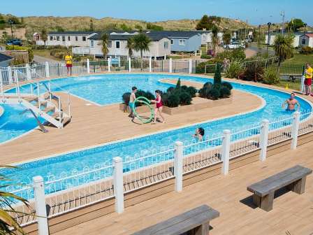 Outdoor swimming pool at Haven Presthaven Holiday Park