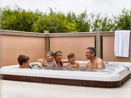 Hot tub at Piran Meadows Resort and Spa Cornwall