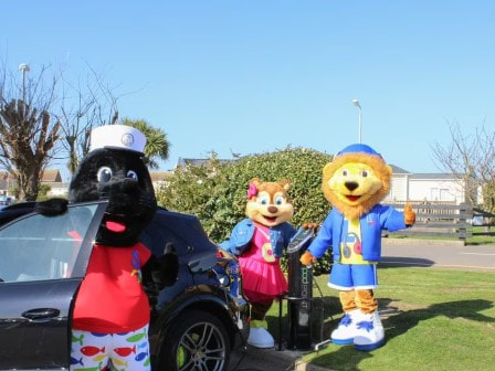 Children's characters at Searles Leisure Resort