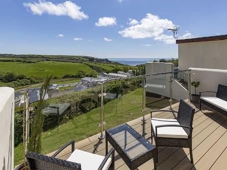 Balcony at Seaview Village Holiday Park in Cornwall