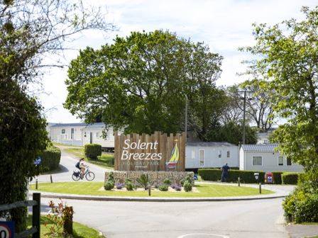 Entrance to Solent Breezes holiday park