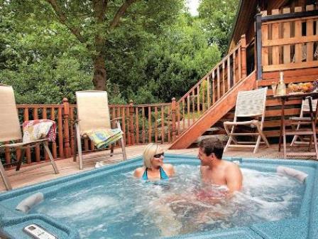 Hot tub at Springwood Lodge in Yorkshire