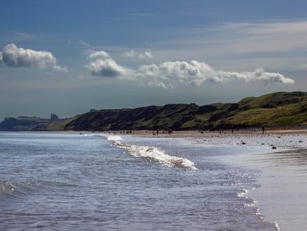 Whitby beach in Yorkshire