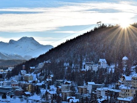 St Moritz ski resort in Switzerland